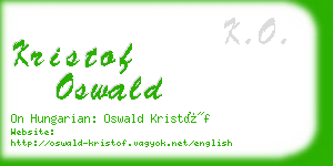 kristof oswald business card